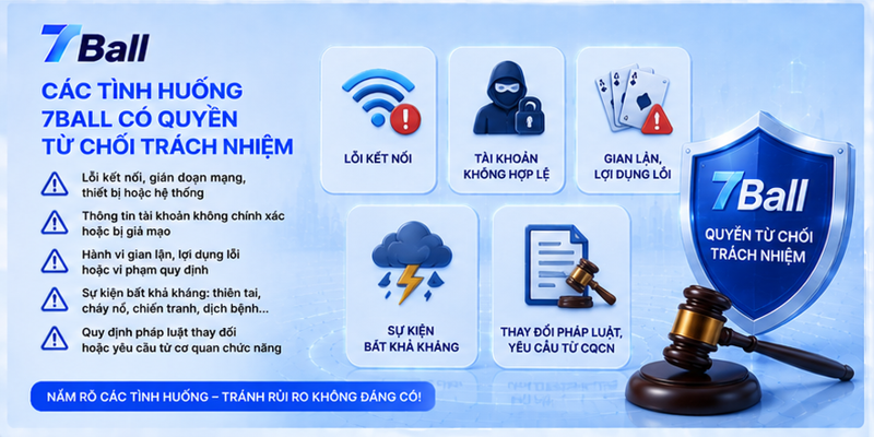 Các tình huống 7Ball có quyền từ chối trách nhiệm